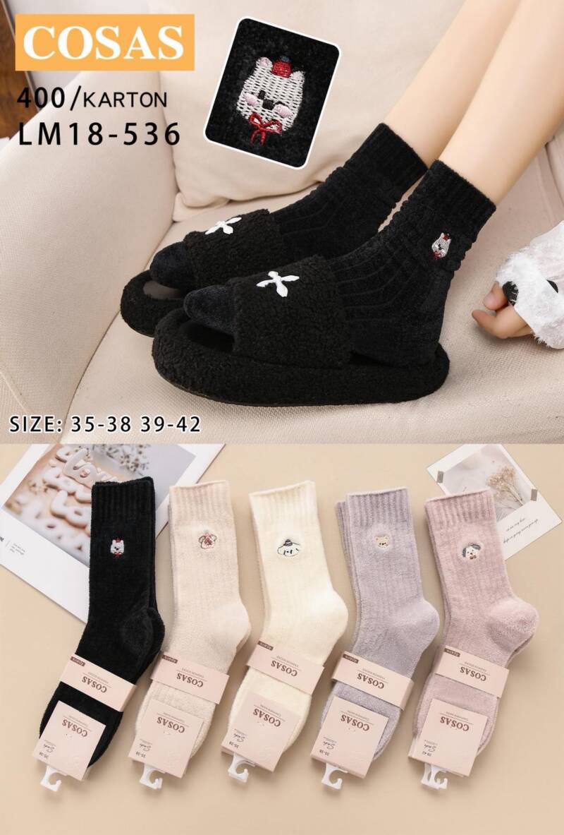 Skarpety damskie Roz 35-42, Mix kolor Paczka 40 szt